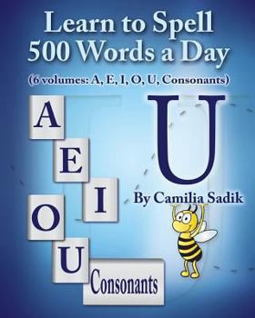 Paperback Learn to Spell 500 Words a Day: The Vowel U (Vol. 5) [Large Print] Book