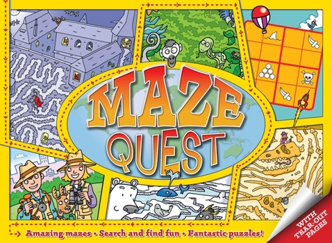 Paperback Maze Quest: Navigate the Mazes, Complete the Search & Find, Solve the Puzzle Fun Book