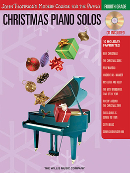 Paperback Christmas Piano Solos, Fourth Grade [With CD] Book