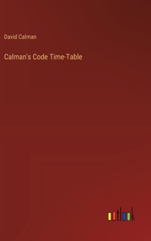 Hardcover Calman's Code Time-Table Book