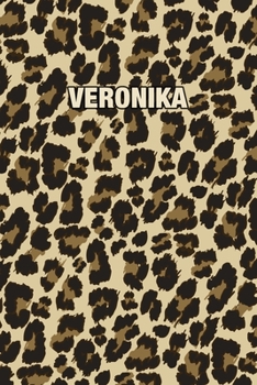 Paperback Veronika: Personalized Notebook - Leopard Print Notebook (Animal Pattern). Blank College Ruled (Lined) Journal for Notes, Journa Book