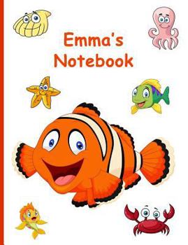 Paperback Emma's Notebook: 7.44 X 9.69, 160 Wide-Ruled Pages Book