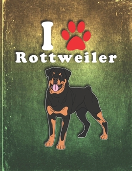 Paperback Rottweiler: Dog Journal Notebook for Puppy Owner Lightly Lined Pages Daily Journal Diary Notepad Book