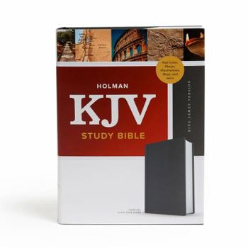 Hardcover KJV Study Bible, Full-Color, Charcoal Cloth Over Board Book