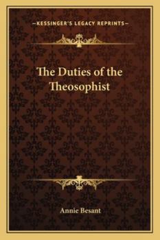 Paperback The Duties of the Theosophist Book