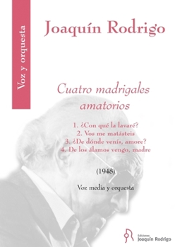 Paperback Cuatro Madrigales Amatorios for Medium Voice and Orchestra Score Book