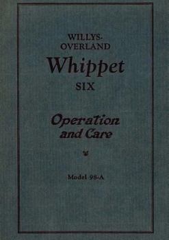 Paperback Willys Overland Whippet Six - Operation and Care Book