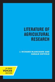 Paperback Literature of Agricultural Research Book