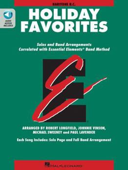 Paperback Essential Elements Holiday Favorites: Baritone B.C. Book with Online Audio Book