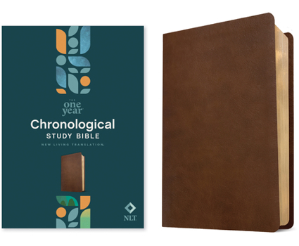 Imitation Leather NLT One Year Chronological Study Bible (Leatherlike, Rustic Brown) Book