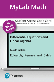 Printed Access Code Mylab Math with Pearson Etext for Differential Equations and Linear Algebra Digital Update -- Access Card (18-Weeks) Book