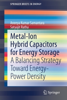 Paperback Metal-Ion Hybrid Capacitors for Energy Storage: A Balancing Strategy Toward Energy-Power Density Book