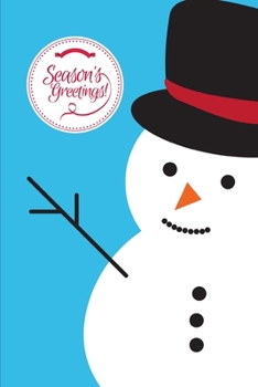 Paperback Season's Greetings!: Small Light Blue 120 page college ruled notebook Book