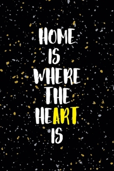 Home I Where The Heart Is: Notebook Journal Composition Blank Lined Diary Notepad 120 Pages Paperback Yellow Grey Rain Graphic Desing