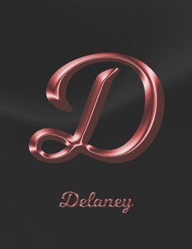 Delaney: 1 Year Weekly Planner with Note Pages (12 Months) | Black Marble Rose Gold Pink Effect Letter D | 2020 - 2021 | Week Planning | Monthly ... | Plan Each Day, Set Goals & Get Stuff Done