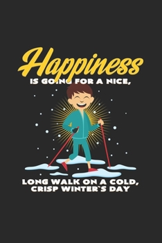 Happiness Walk on a cold winter day: 6x9 Nordic Walking  | dotgrid | dot grid paper | notebook | notes