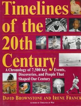 Hardcover Timelines of the Twentieth Century: A Chronology of Over 7500 Key Events, Works, Discoveries, and People That Shaped Our Century Book