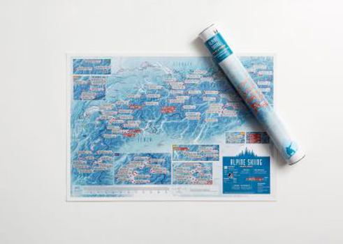 Map Alpine Skiing Collect and Scratch Print Book