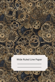 Paperback Steampunk Theme Art Wide Ruled Line Paper Book
