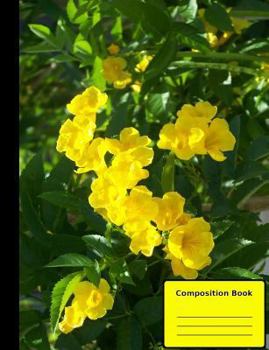 Paperback Cats Claw Vine Composition Notebook, Wide Ruled: 100 sheets / 200 pages, 9-3/4" x 7-1/2" Book