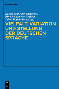 Hardcover Vielfalt, Variation und Stellung der deutschen Sprache [German] Book