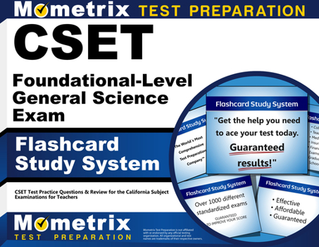 Cards Cset Foundational-Level General Science Exam Flashcard Study System: Cset Test Practice Questions & Review for the California Subject Examinations for Book