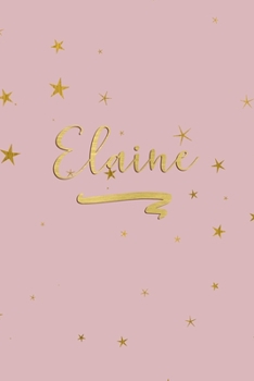 Paperback Elaine: Personalized Journal to Write In - Rose Gold Line Journal Book