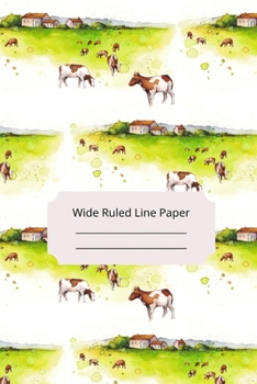 Paperback Farm Landscape Theme Art Wide Ruled Line Paper Book