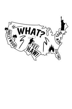 Paperback Notebook: USA States Map Florida California gifts 120 Pages, 6x9 Inches, Dot Grid Book