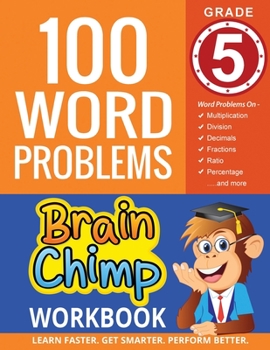 Paperback 100 Word Problems: Grade 5 Math Workbook Book