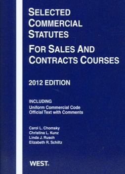 Paperback Selected Commercial Statutes for Sales and Contracts Courses Book