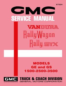 Perfect Paperback 1972 GMC Vandura Rally Wagon Service Manual By Detroit Iron Book