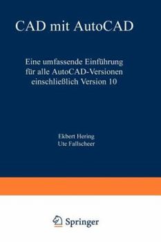 Paperback CAD Mit AutoCAD: Eine Umfassende Einführung Für Alle Autocad-Versionen Einschließlich Version 10 [German] Book