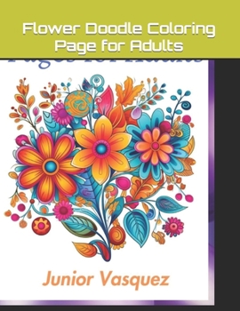 Paperback Flower Doodle Coloring page for Adults Book