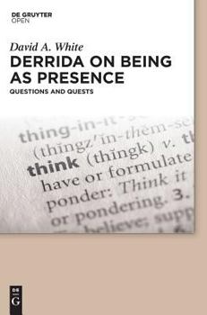 Hardcover Derrida on Being as Presence Book