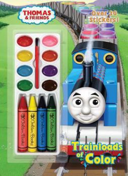 Paperback Trainloads of Color [With Sticker(s) and Paint] Book