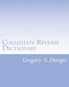 Paperback Collegiate Reverse Dictionary Book