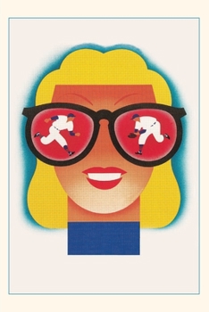 Paperback Vintage Journal Graphic of Woman Watching Baseball Book