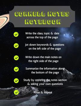 Paperback Cornell Notes Notebook: A Better Way Of Taking Notes: Perfect for High-School, College, Homeschooled Students And Professionals Book