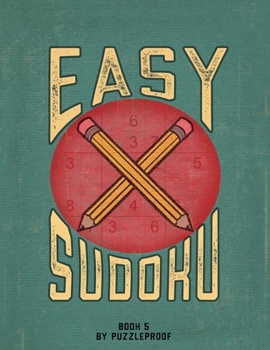 Paperback Easy Sudoku Puzzle Book For Adults - With Solutions - Large Print - Book 5: Over 200 Easy Level Sudoku Puzzles. Two Large print puzzles on a page. Sol [Large Print] Book