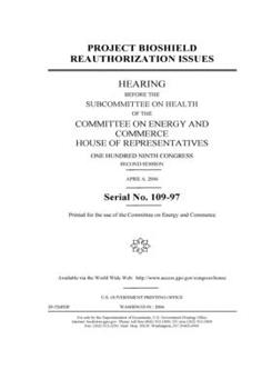 Paperback Project Bioshield reauthorization issues Book