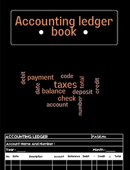 Paperback Accounting Ledger Book: A Complete Expense Tracker Notebook, Expense Ledger, Bookkeeping Record Book for Small Business or Personal Use - Ledg Book