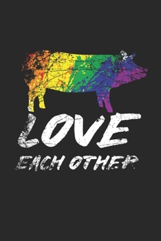 LGBT Pig Notebook: Diary Journal 6x9 inches with 120 Lined Pages