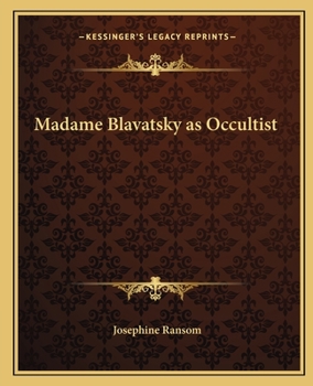 Paperback Madame Blavatsky as Occultist Book