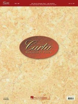 Paperback Carta Manuscript Paper No. 20 - Professional: Carta Score Paper Book