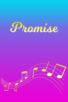 Promise: Sheet Music Note Manuscript Notebook Paper | Pink Blue Gold  Personalized Letter P Initial Custom First Name Cover | Musician Composer ... Notepad Notation Guide | Compose Write Songs