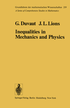 Hardcover Inequalities in Mechanics and Physics Book