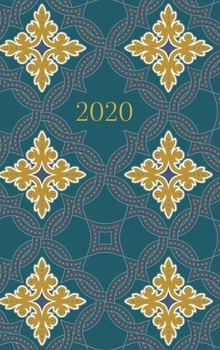 Hardcover 2020 Planner - Diary - Journal - Week per spread - Teal Tiles Book