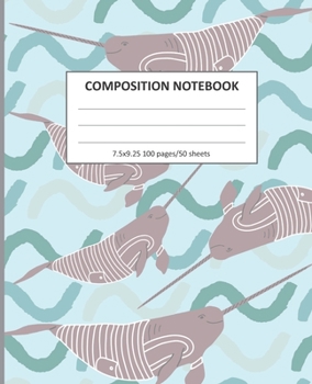 Paperback Composition Notebook: Wide Ruled Line Class Notebook, School Notebook, Homes School Notebook, Gift for Kids, Students, Teens, 7.5 x 9.25 inc Book