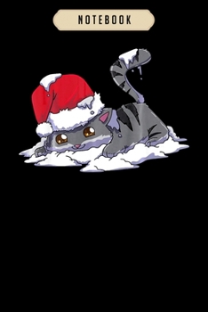 Notebook: Christmas anime kawaii neko cat  Notebook|6x9(100 pages)Blank Lined Journal For kids, ramen, anime, manga lovers, student, school, women, girls, boys, men, birthday gifts|Anime gifts